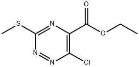 6-氯-3-(甲硫基)-1,2,4-三嗪-5-甲酸乙酯 结构式