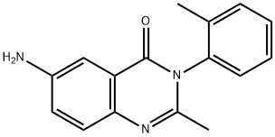 6-amino-2-methyl-3-(2-methylphenyl)quinazolin-4-one 结构式