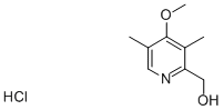 (4-甲氧基-3,5-二甲基吡啶-2-基)甲醇盐酸盐 结构式