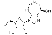 Imidazo4,5-d1,3diazepin-8-ol, 3-(2-chloro-2-deoxy-.beta.-D-ribofuranosyl)-3,4,7,8-tetrahydro-, (8R)- 结构式