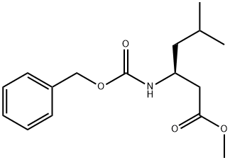 (S)-3-((((苄氧基)羰基)氨基)-5-甲基己酸甲酯 结构式