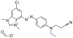 6-chloro-4-[[4-[(2-cyanoethyl)ethylamino]phenyl]azo]-1,3-dimethyl-1H-benzimidazolium formate 结构式