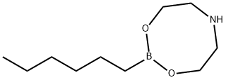 正己基硼酸二乙醇胺酯 结构式