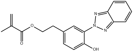 2-[3-(2H-苯并三唑-2-基)-4-羟基苯基]乙基 2-甲基丙烯酸酯 结构式