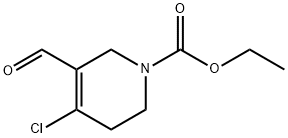 4-氯-3-甲烷酰基-5,6-二氢-2H-吡啶-1-甲酸乙酯 结构式