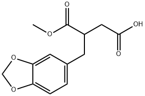 BUTANEDIOIC ACID, (1,3-BENZODIOXOL-5-YLMETHYL)-, 1-METHYL ESTER 结构式