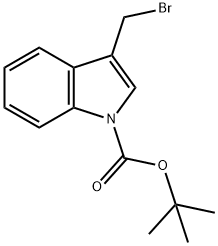 叔丁基3-溴甲基-吲哚-1-羧酸酯 结构式