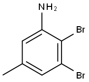 2,3-二溴-5-甲基苯胺 结构式