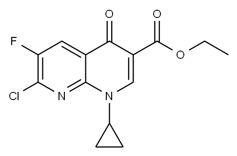 环丙基萘啶羧酸乙酯 结构式