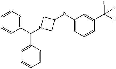 1-(Diphenylmethyl)-3-[3-(trifluoromethyl)phenoxy]-azetidine 结构式