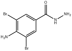 4-AMINO-3,5-DIBROMOBENZENE-1-CARBOHYDRAZIDE 结构式