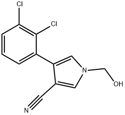 4-(2,3-DICHLOROPHENYL)-1-(HYDROXYMETHYL)-1H-PYRROLE-3-CARBONITRILE 结构式
