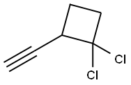 Cyclobutane, 1,1-dichloro-2-ethynyl- (9CI) 结构式