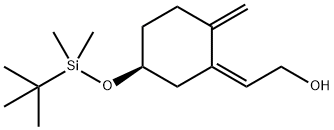 (S,Z)-2-(5-((叔丁基二甲基甲硅烷基)氧基)-2-亚甲基亚环己基)乙醇 结构式