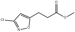 3-(3-氯异恶唑-5-基)丙酸甲酯 结构式