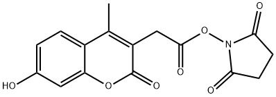 7-羟基-4-甲基-3-香豆素乙酸 N-琥珀酰亚胺酯 结构式