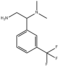 {2-氨基-1-[3-(三氟甲基)苯基]乙基}二甲基胺 结构式