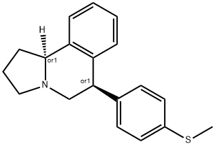 (6R,10BS)-1,2,3,5,6,10B-六氢-6-[4-(甲硫基)苯基]-吡咯并[2,1-A]异喹啉 结构式