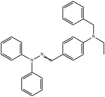 4-(N-乙基-N-苄基)氨基苯甲醛-1,1-二苯腙 结构式