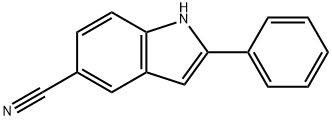 1H-INDOLE-5-CARBONITRILE, 2-PHENYL- 结构式