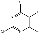 2,4-二氯-5-碘-6-甲基嘧啶 结构式