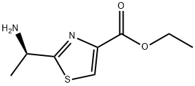 4-Thiazolecarboxylicacid,2-(1-aminoethyl)-,ethylester,(R)-(9CI) 结构式