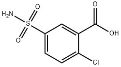 2-氯-5-磺酰胺基苯甲酸 结构式