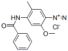 4-(benzoylamino)-2-methoxy-5-methylbenzenediazonium chloride  结构式