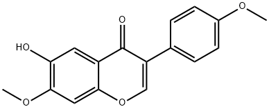 6-羟基-7,4'-二甲氧基异黄酮 结构式