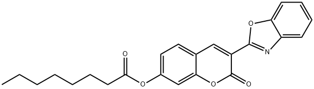 3-(2-BENZOXAZOLYL)-7-OCTANOYLOXYCOUMARIN 结构式