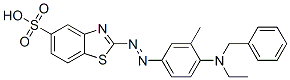 2-[[4-(benzylethylamino)-m-tolyl]azo]-benzothiazole-5-sulphonic acid 结构式