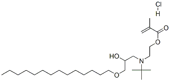 2-[(1,1-dimethylethyl)[2-hydroxy-3-(tetradecyloxy)propyl]amino]ethyl methacrylate hydrochloride  结构式