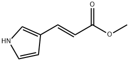 1-H-吡咯-3-乙烯基甲酸甲酯 结构式