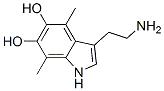 4,7-dimethyl-5,6-dihydroxytryptamine 结构式
