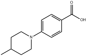 4-(4-甲基-哌啶-1-基)-苯甲酸 结构式