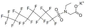 Potassium N-ethyl-N-((heptadecafluorooctyl)sulphonyl)glycinate 结构式