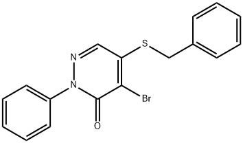 5-(BENZYLTHIO)-4-BROMO-2-PHENYLPYRIDAZIN-3(2H)-ONE 结构式