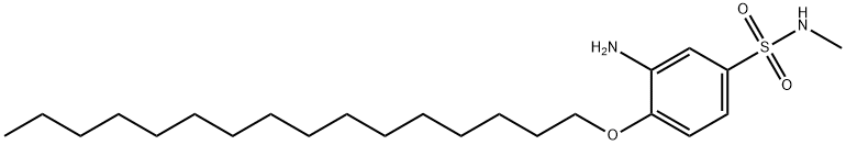 3-amino-4-(hexadecyloxy)-N-methylbenzenesulphonamide 结构式