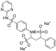 disodium 1-phenyl-3-[[4-[(2-pyrimidinylamino)sulphonyl]phenyl]amino]propane-1,3-disulphonate  结构式