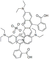 Xanthylium, 9-(2-carboxyphenyl)-3,6-bis(diethylamino)-, tungstate 结构式