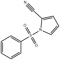 1-(苯磺酰)-2-吡咯甲腈 结构式