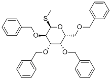 甲基-2,3,4,6-O-四苄基-BETA-D-1-硫代吡喃半乳糖糖苷 结构式