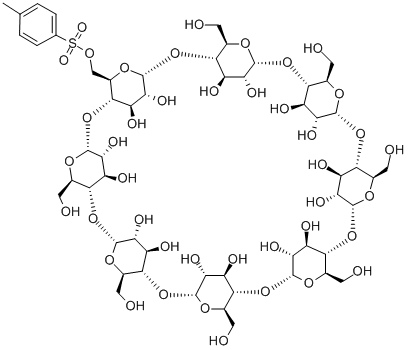单-6-O-对甲苯磺酰-Γ-环糊精 结构式