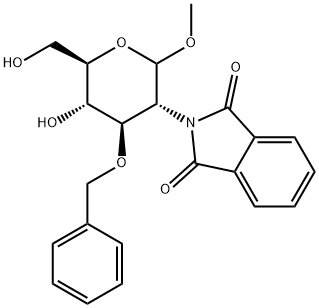 Methyl 3-O-Benzyl-2-deoxy-2-N-phthalimido--D-glucopyranoside 结构式