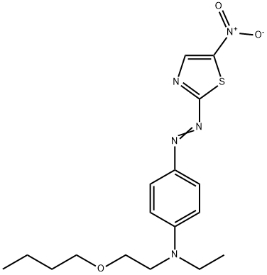 N-(2-butoxyethyl)-N-ethyl-4-[(5-nitro-2-thiazolyl)azo]aniline 结构式