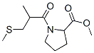 Methyl 1-[2-methyl-3-(methylsulfanyl)propanoyl]-2-pyrrolidinecarboxyla te 结构式