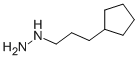 1-(3-cyclopentlypropyl)hydrazine 结构式