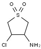 (4-氯-1,1-二氧代-四氢噻吩-3-基)胺盐酸盐 结构式
