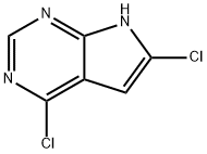 4,6-二氯-7H-吡咯并[2,3-D]嘧啶 结构式