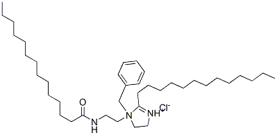 1-benzyl-4,5-dihydro-1-[2-[(1-oxotetradecyl)amino]ethyl]-2-tridecyl-1H-imidazolium chloride 结构式